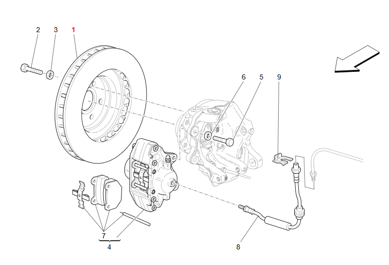 Maserati Quattroporte Rear Brake Disc D316 Sp OEM 194983
