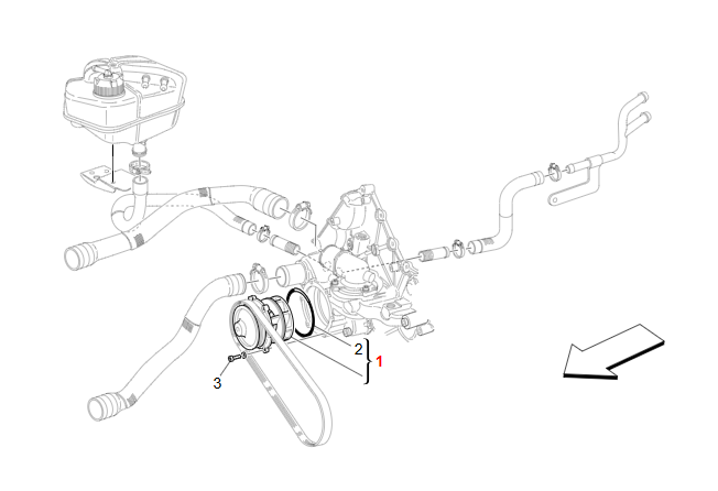 Maserati GranTurismo GranCabrio Complete Water Pump OEM 223400