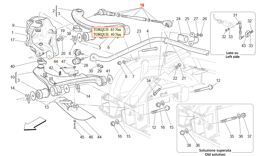 Maserati GranTurismo GranCabrio Convergency Regolation Tie R OEM 276636
