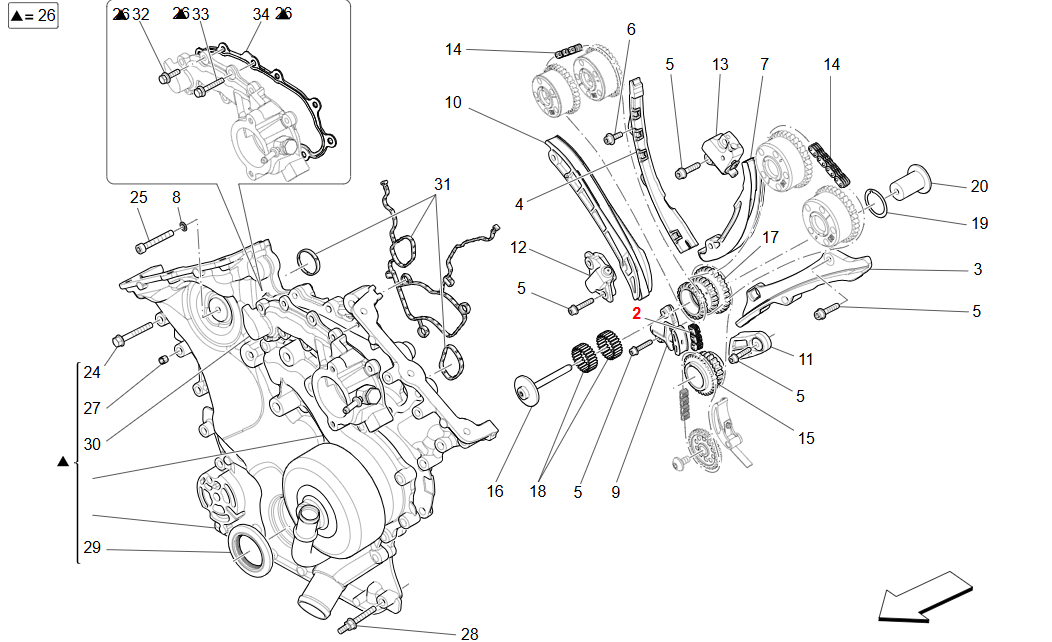 Maserati GranTurismo GranCabrio Transmission Chain OEM 299481