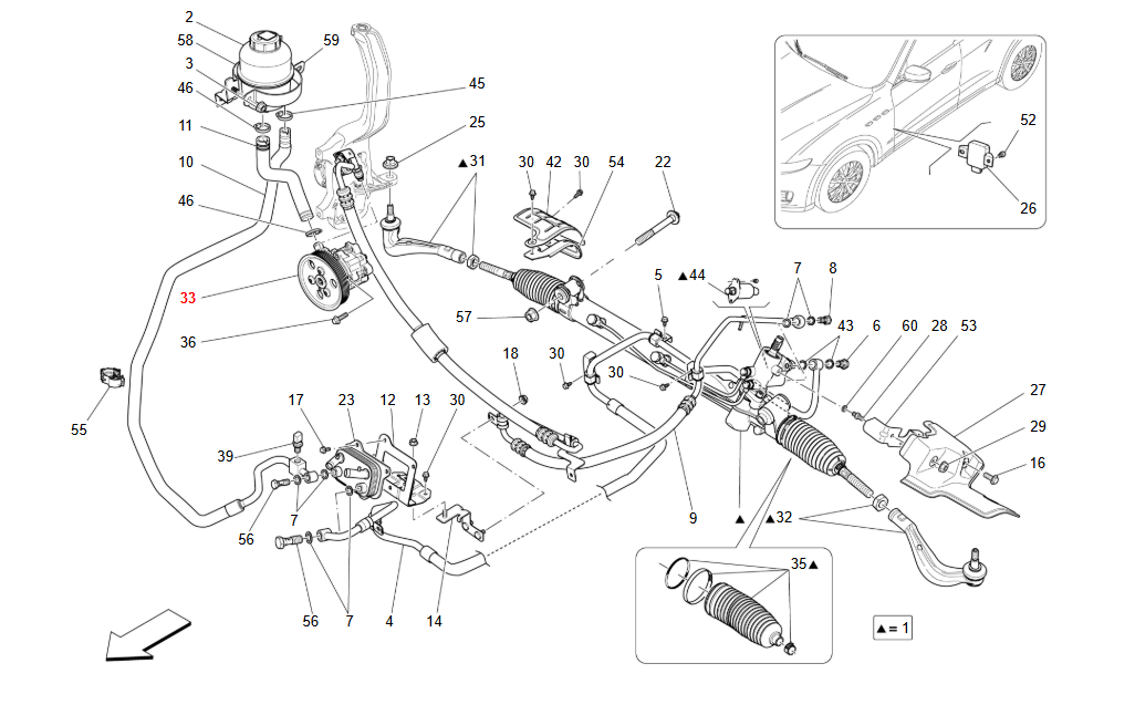 Maserati Levante Hydraulic Steering Pump OEM 326403
