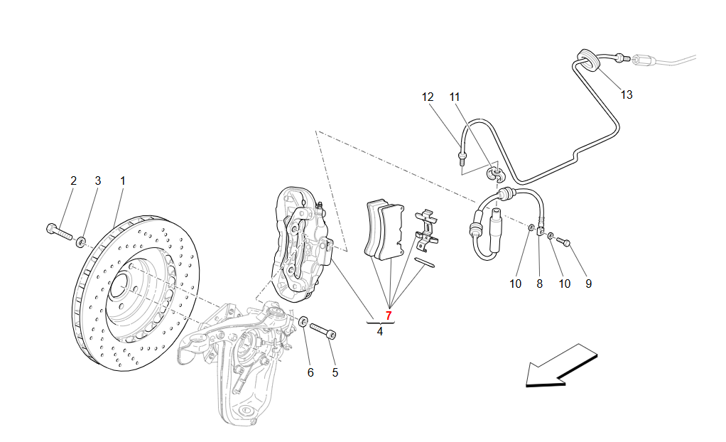 Maserati GranTurismo GranCabrio Front Brake Pads Spare Part OEM 673012044