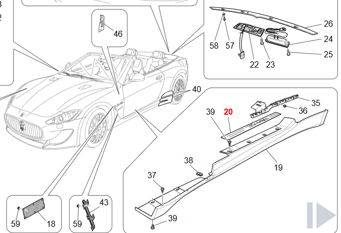 Maserati Kick Plate OEM 80185700