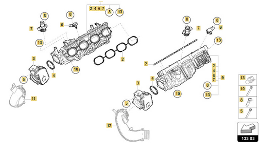 Lamborghini Pressure Sensor OEM 06E906051AB