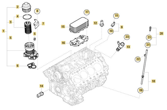 Lamborghini Urus Filter Housing OEM 06M115401L