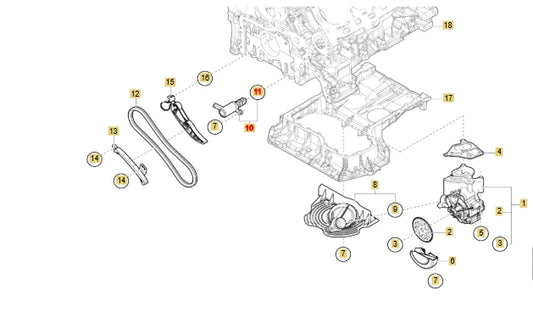 Lamborghini Urus Oil Pump OEM 0P2115103A