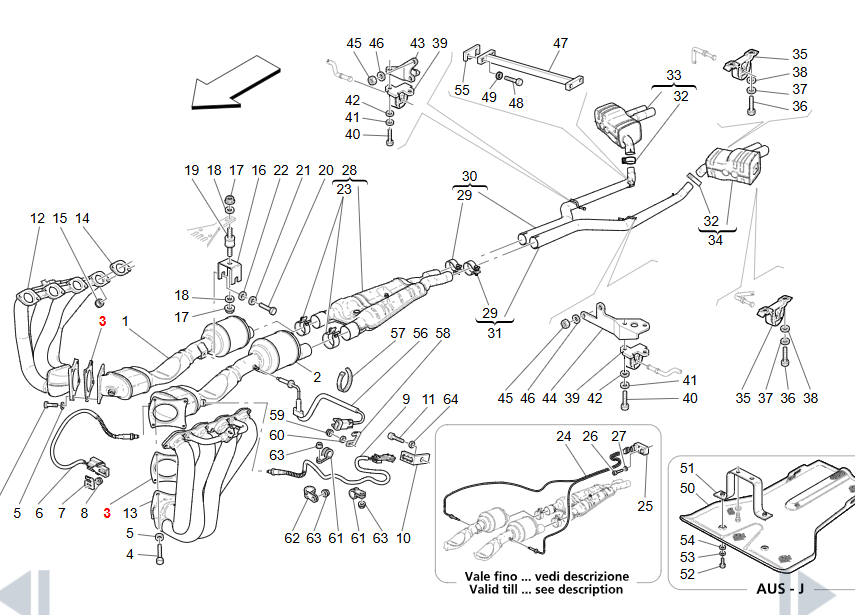 Maserati 4200 Gasket Between Manifold And Pre-catalyst OEM 184798