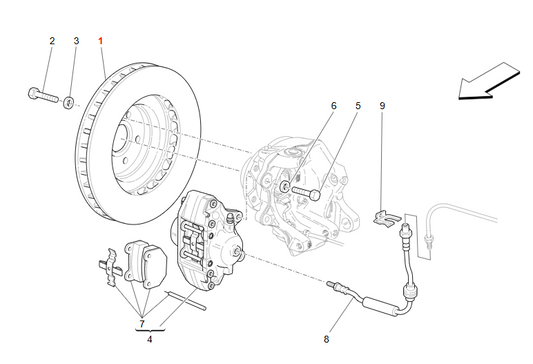 Maserati Quattroporte Rear Brake Disc D316 Sp OEM 194983