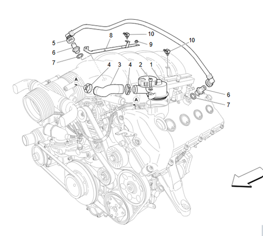 Maserati GranTurismo GranCabrio Oil Vapour Separator OEM 219111