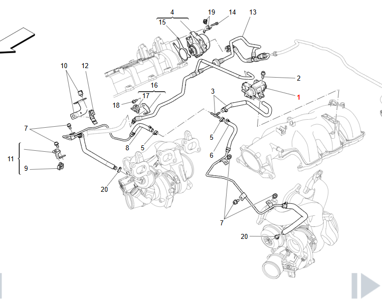 Maserati GranTurismo GranCabrio Valve OEM 287732