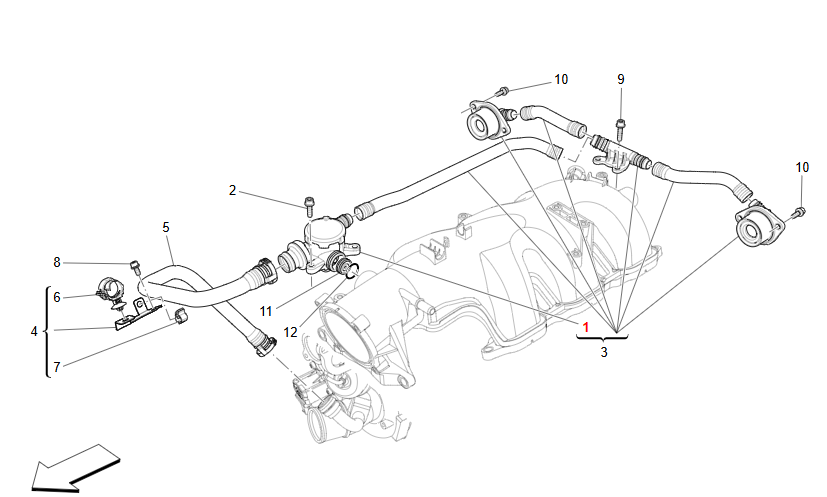Maserati GranTurismo GranCabrio Valve OEM 293162