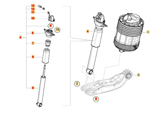 Lamborghini Urus Rear Suspension OEM 4M0513021BL