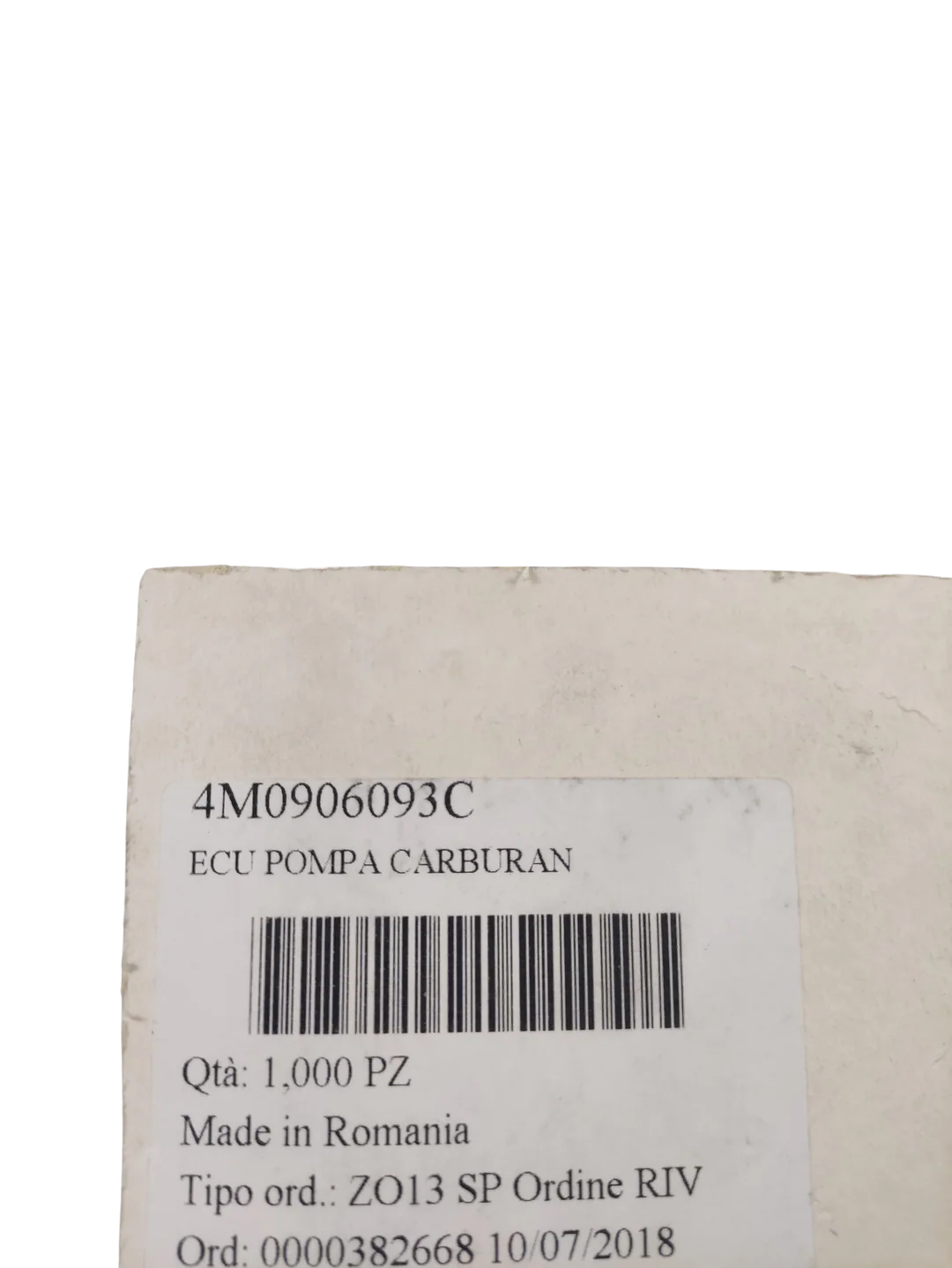 Lamborghini Control Unit Fuel 20A OEM 4M0906093C