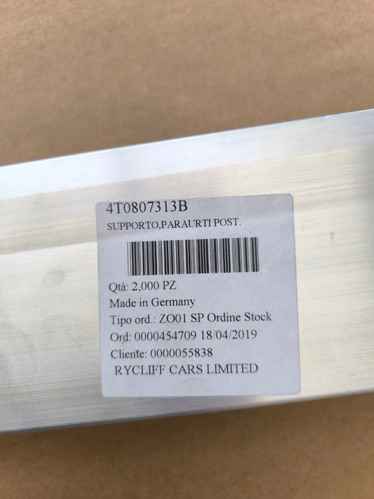 Lamborghini Huracan LP610-4 Rear Bumper Bar OEM 4T0807313B