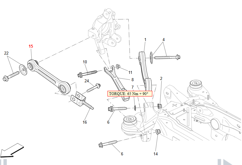 Maserati Levante Rear Convergency Regolation OEM 670032017