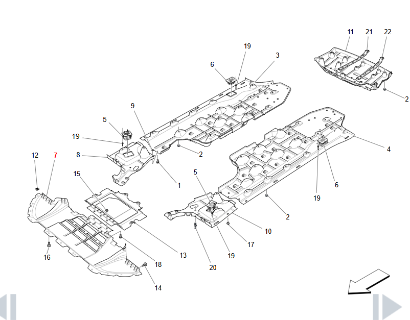 Maserati Levante Front Underbody Guard OEM 670032424