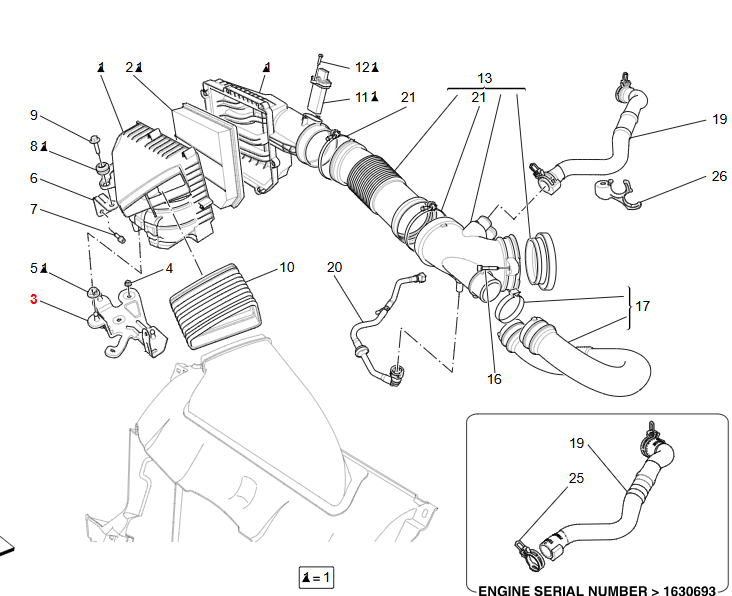 Maserati Ghibli Levante Bracket OEM 670154619