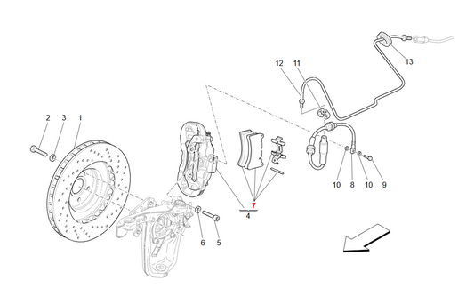 Maserati GranTurismo GranCabrio Front Brake Pads Spare Part OEM 673012044