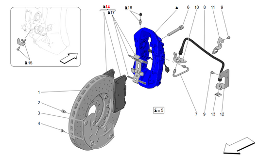 Maserati MC20 Mc20 Front Brake Pads Kit OEM 673012306