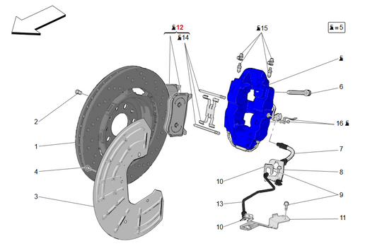 Maserati Grecale MC20 Kitrear Brake Pads V6 OEM 673012868