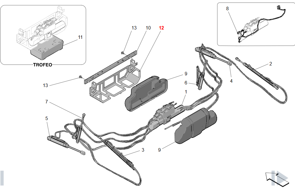 Maserati Quattroporte Ghibli Pump Bracket Assembly Group OEM 673014072