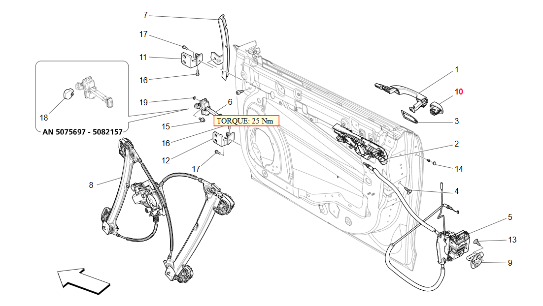 Maserati Front Driver Side Handle Plu OEM 675000302