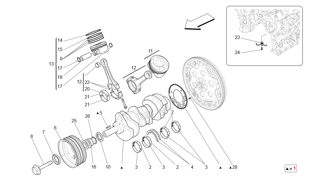 Maserati Cpl Engine Shaft OEM 868821