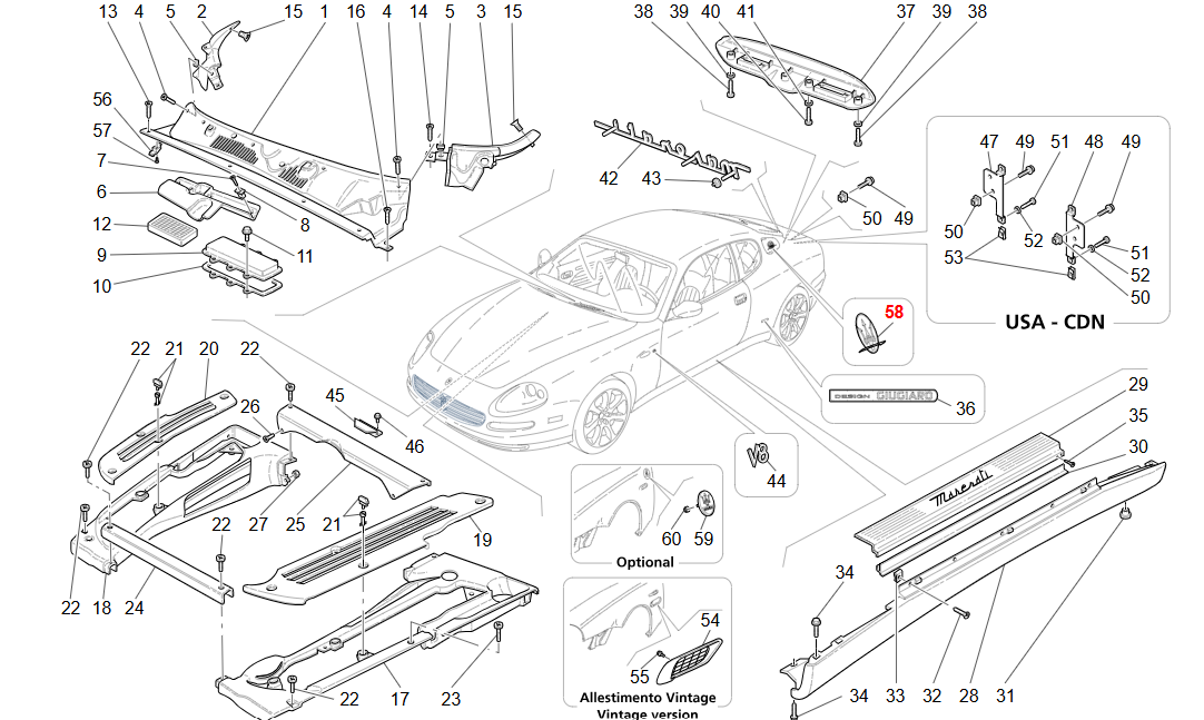 Maserati GranTurismo GranCabrio Emblem OEM 89095400
