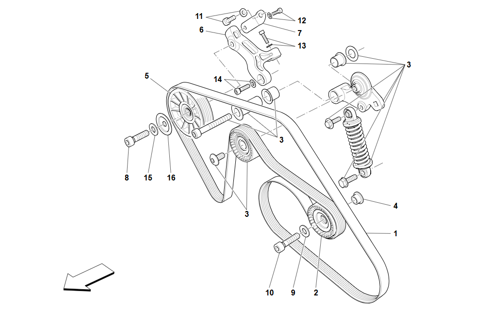 Maserati Compressor Driving Belt OEM 923570