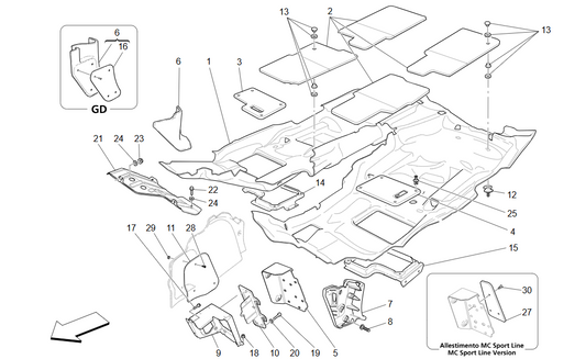 Maserati Rem.carp.kit-m.cor.l..-marr OEM 965632815